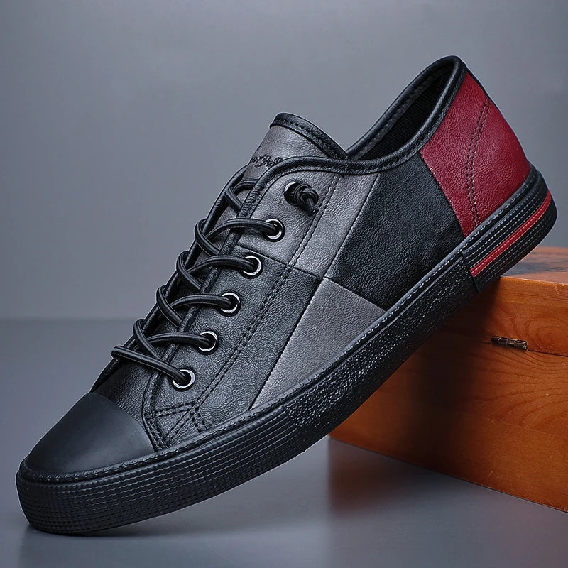 Low-Top Casual PU Leather Sneakers