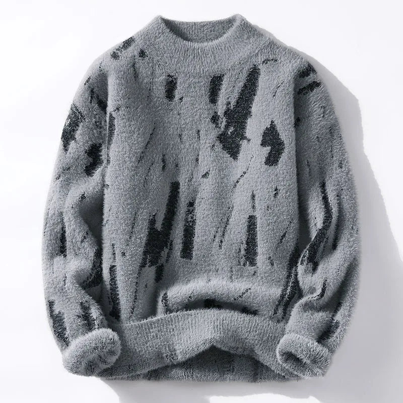 Fake Ripped Y2K Knitted Round Neck Sweater