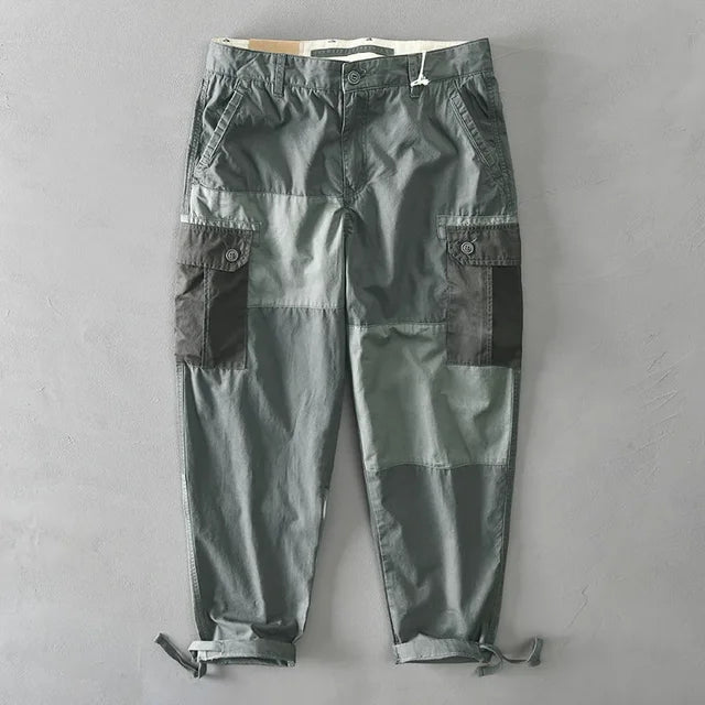 Multi Pocket Casual Patchwork Pants