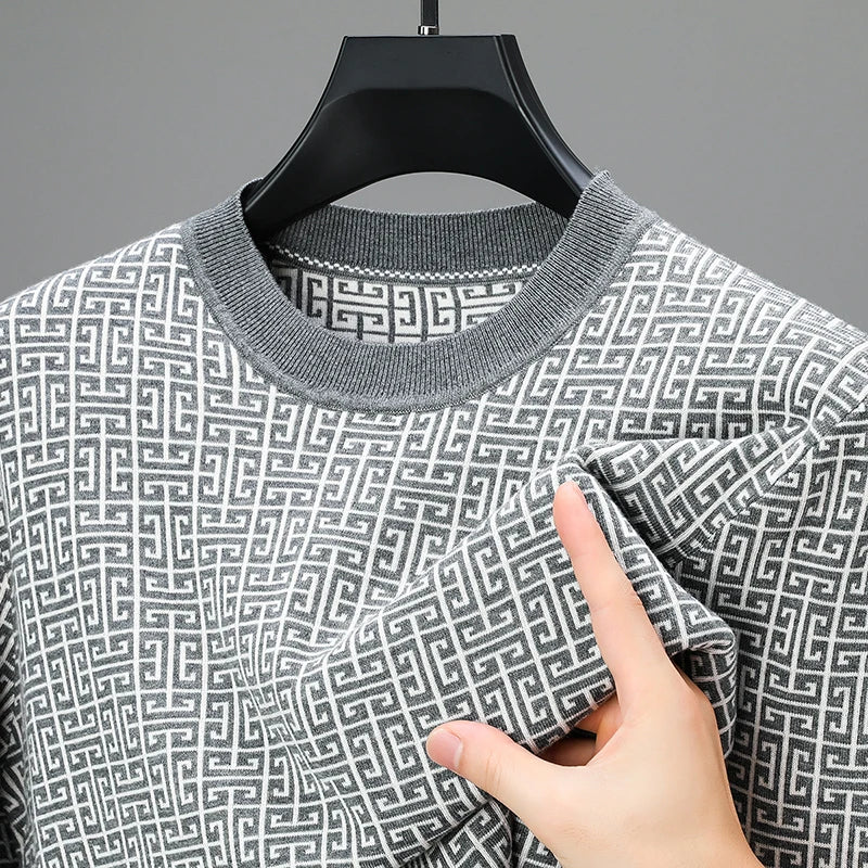 Wool Knitted Delicate Jacquard Sweater