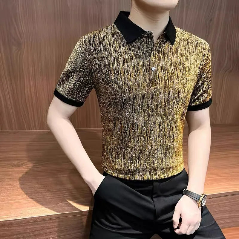 Solid Casual Short Sleeve Polo Shirt