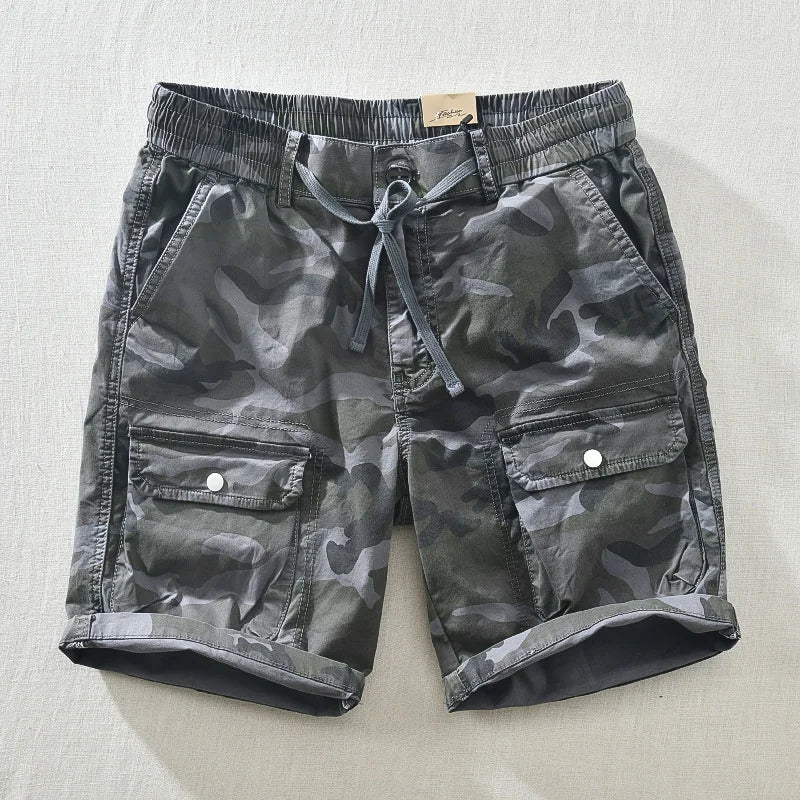 Summer Style Camouflage Mid-Waist Shorts