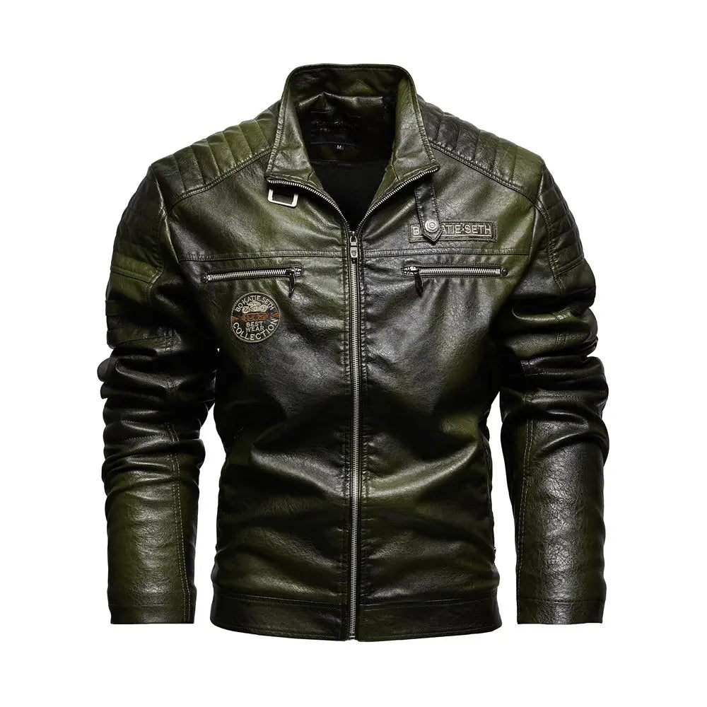 Casual Motorcycle Slim Leather Jacket