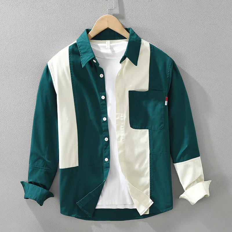 Casual Streetwear Color Block Shirt