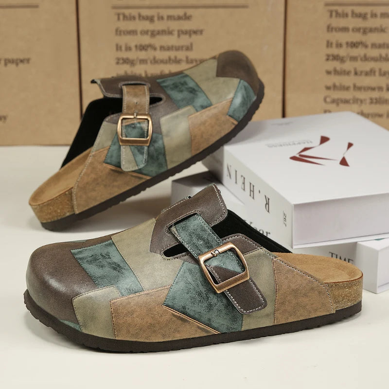 Architect Patch Leather Slip-On Shoes