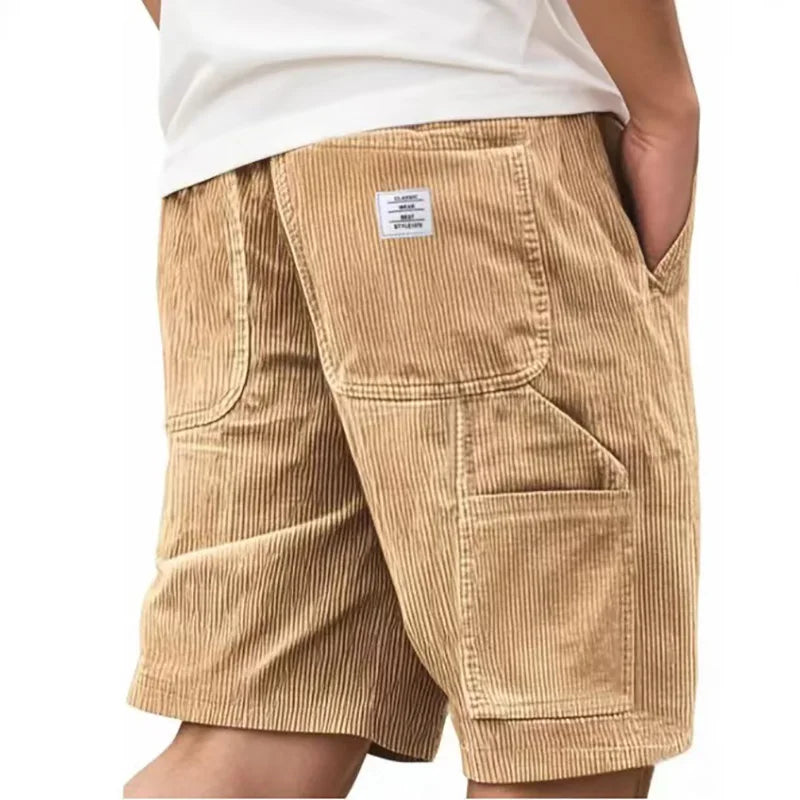 Casual Corduroy Loose Style Shorts