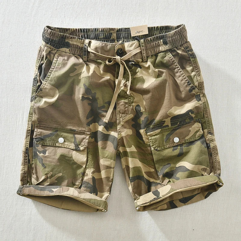 Summer Style Camouflage Mid-Waist Shorts