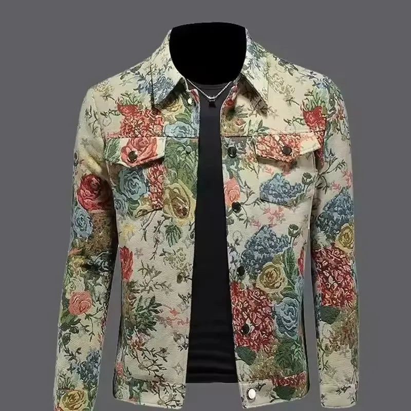 Vintage Floral Pattern Men's Jacket