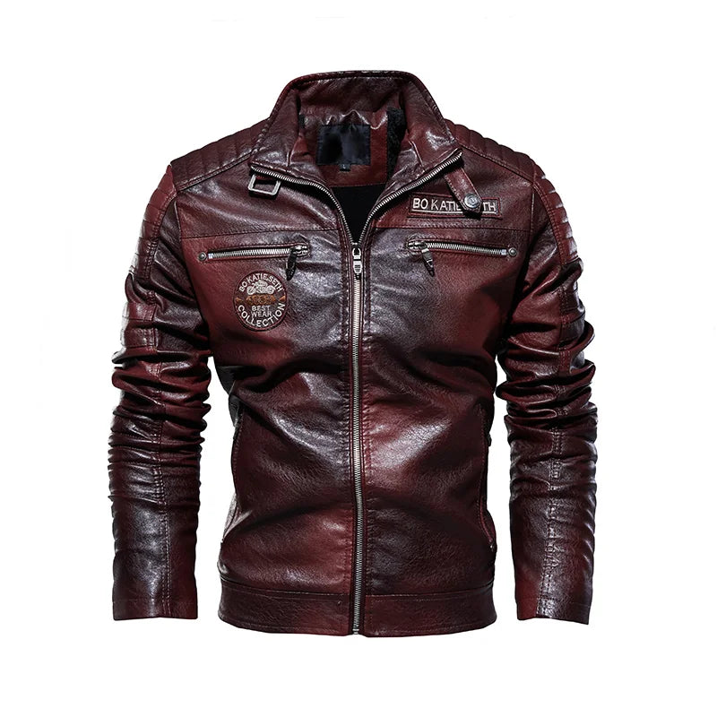 Casual Motorcycle Slim Leather Jacket