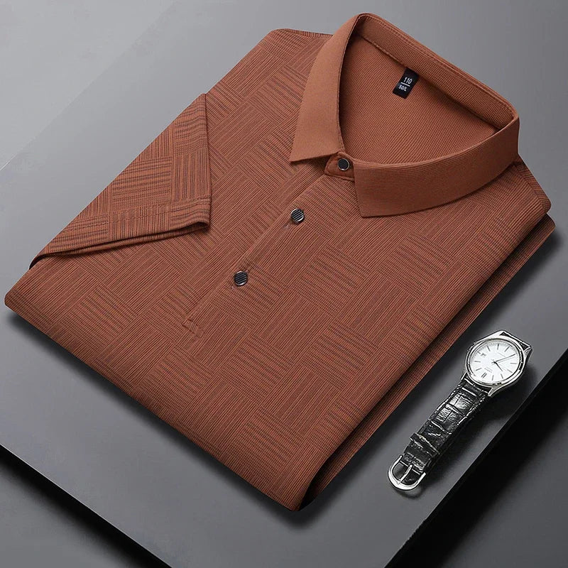 Printed Business Casual Style Polo Shirt