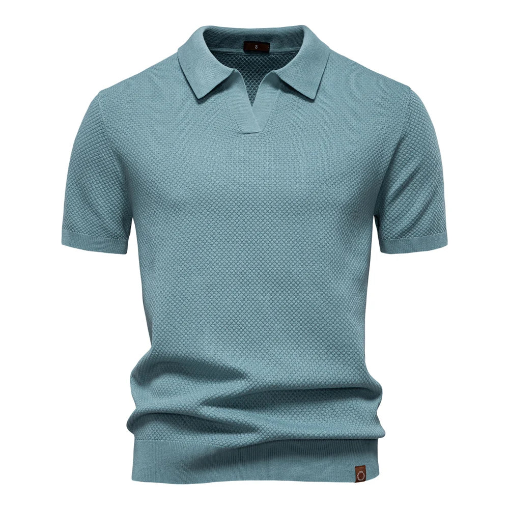 Solid Color Casual Breathable Polo Shirt