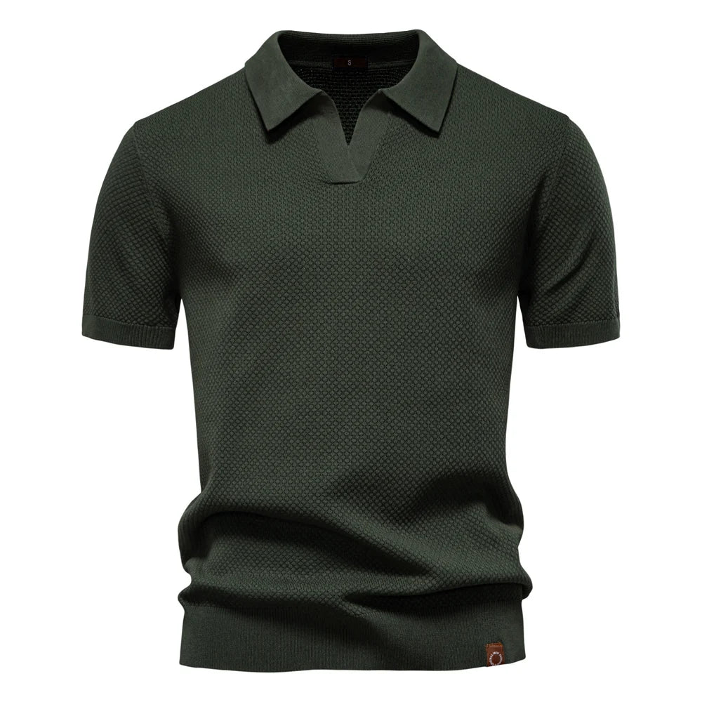 Solid Color Casual Breathable Polo Shirt