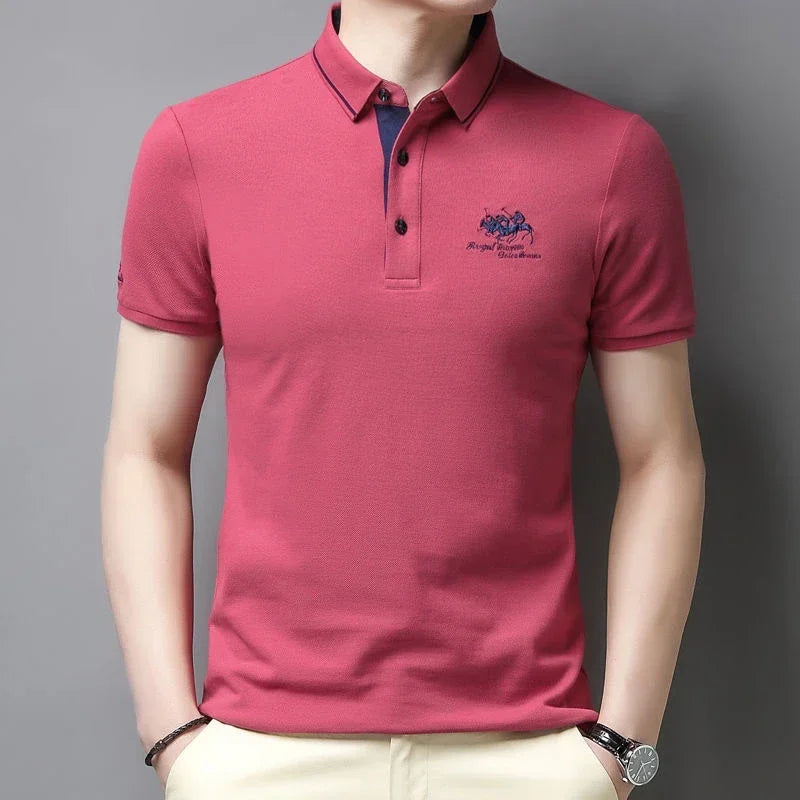 Fashion Embroidered Casual Short-Sleeved Polo Shirt