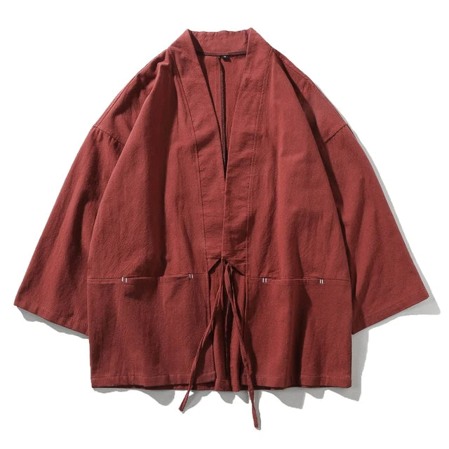 Solid Fashion Traditional Kimono Shirt