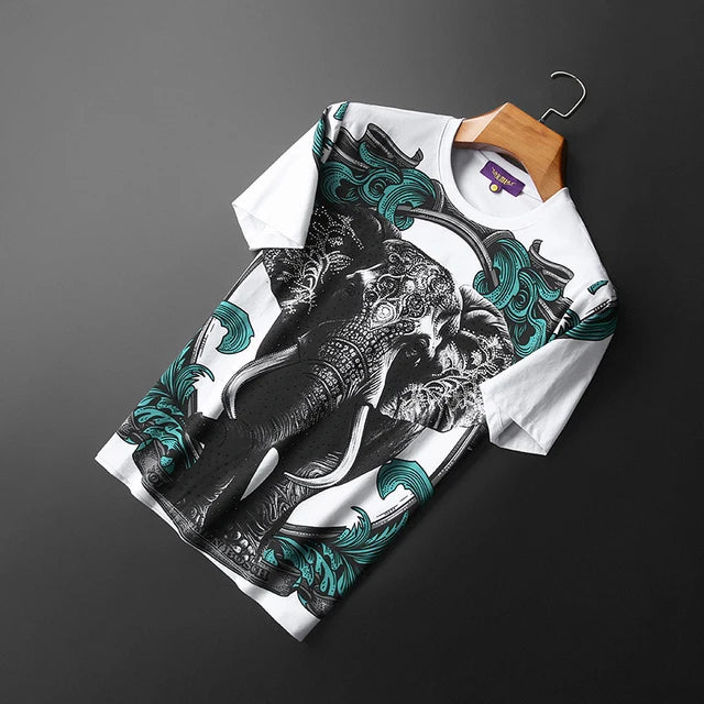 Elephant Full Print Broadcloth T-Shirt