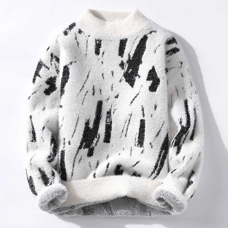 Fake Ripped Y2K Knitted Round Neck Sweater
