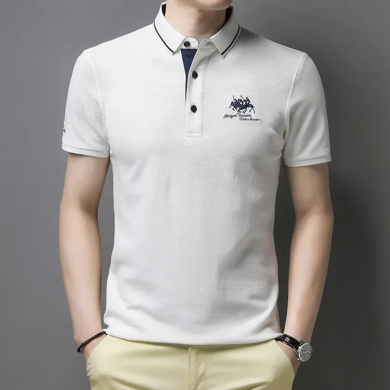 Fashion Embroidered Casual Short-Sleeved Polo Shirt
