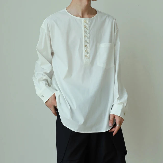 Casual Loose White Long Sleeve T-Shirt