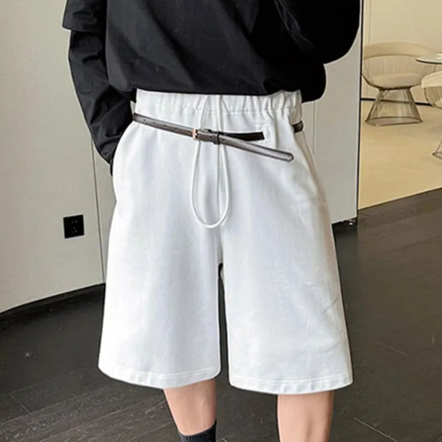 Loose Drawstring Straight Fit Shorts