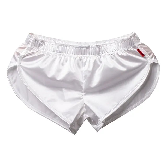 Shiny Solid Color Short Boxer