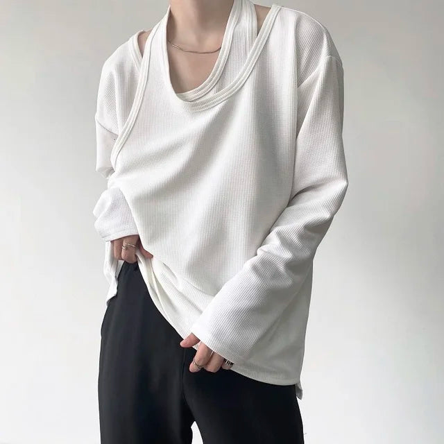 Double-Layer Hollow Out T-Shirt