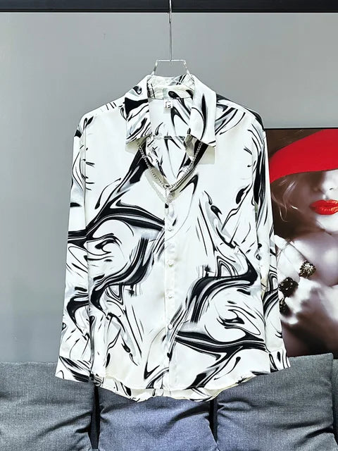 Solid Art Printed Ink Shirt