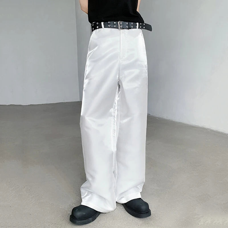 Casual Solid Color Loose Straught Fit Pants