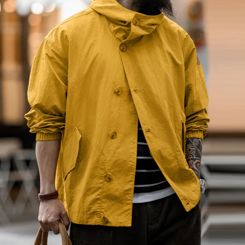 Solid Color Thin Hooded Jacket