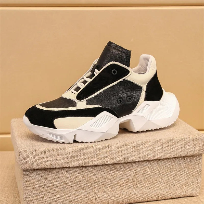 Mixed Colors Design Thick Bottom Casual Sneakers