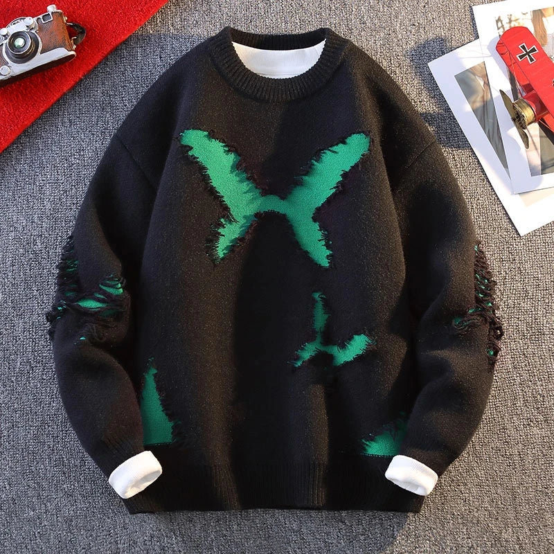 Ripped Butterfly Fashionable Sweater