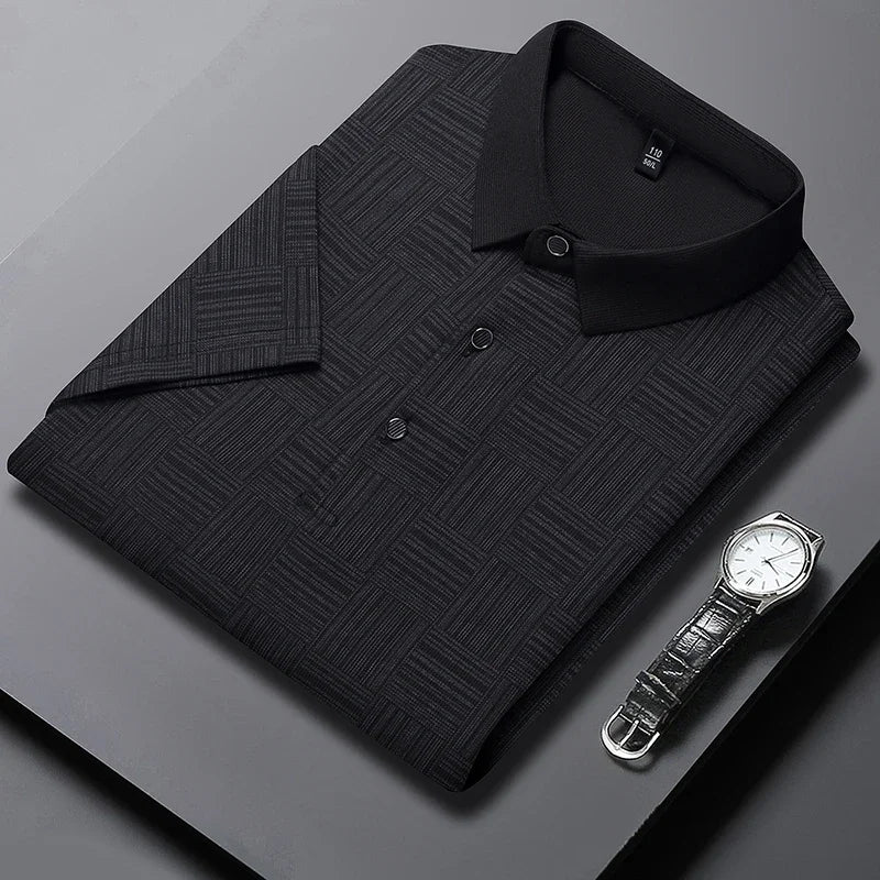 Printed Business Casual Style Polo Shirt