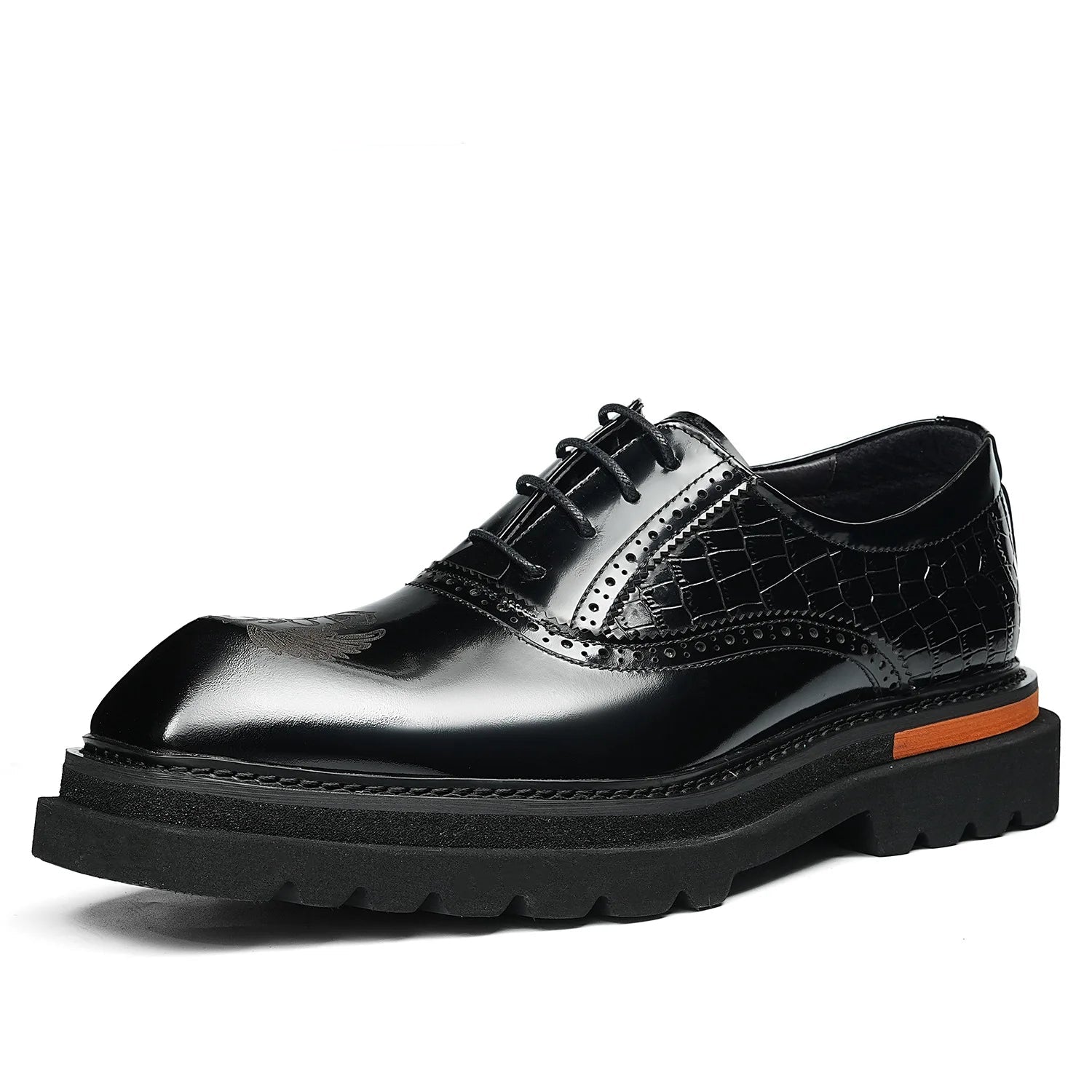 Laser Carved British Style Leather Shoes