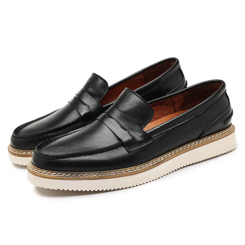 Casual Fashion Solid Leather Men's Loafers