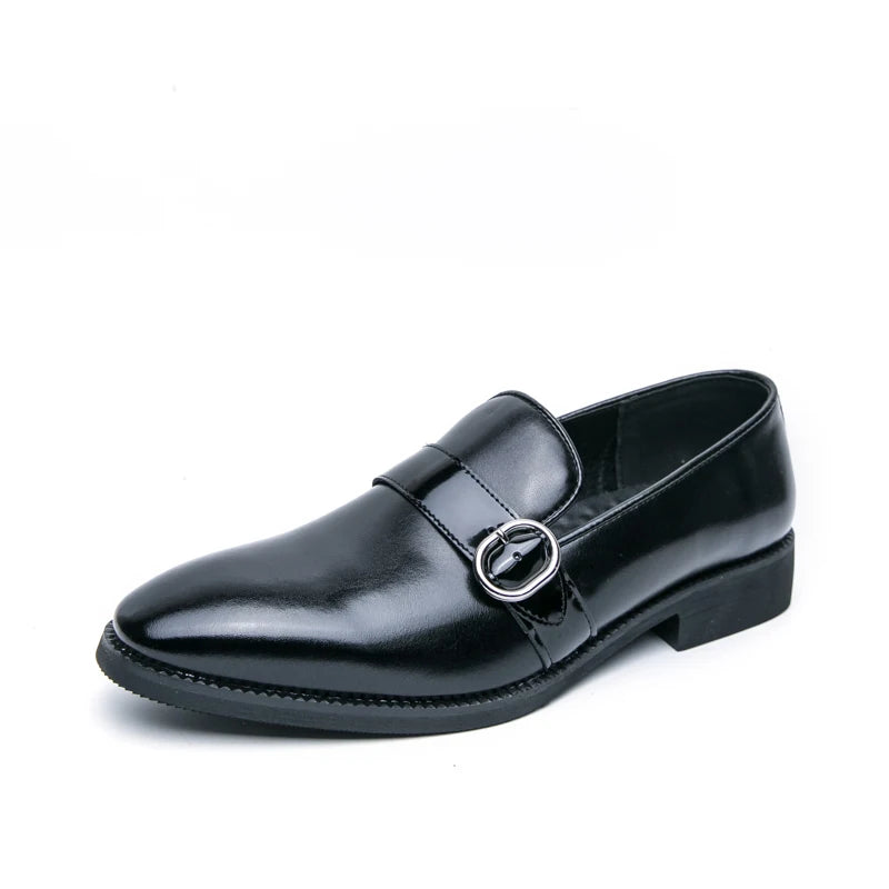 Elegant O-Buckle Slip-On Loafers