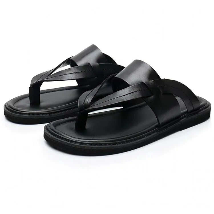 Vintage Cow Leather Slippers