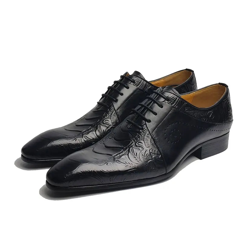 Red Black Leather Dress Shoes