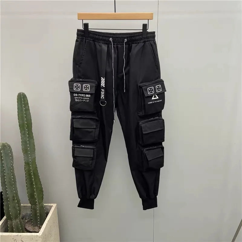 Black Tactical Techwear Multi-pockets Cargo Pants