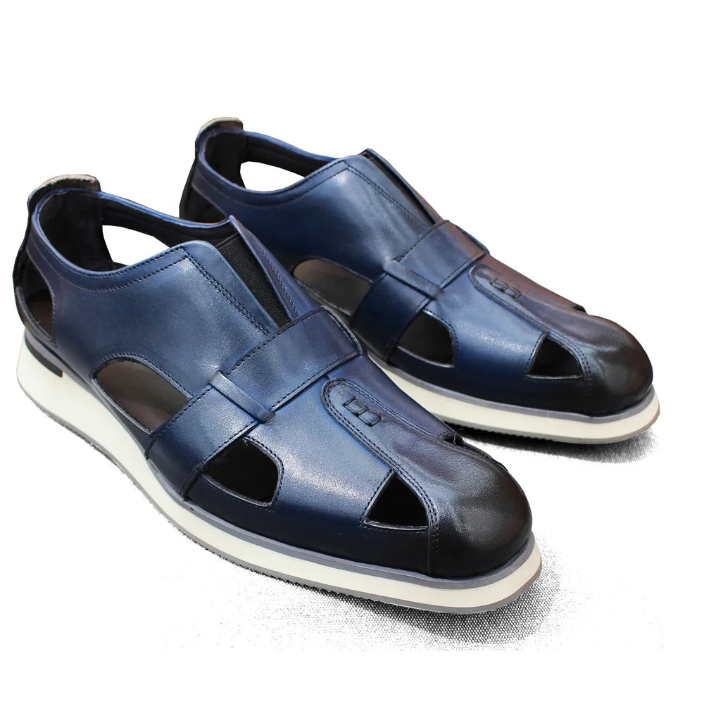 Hollow Arabic Style Genuine Leather Shoes