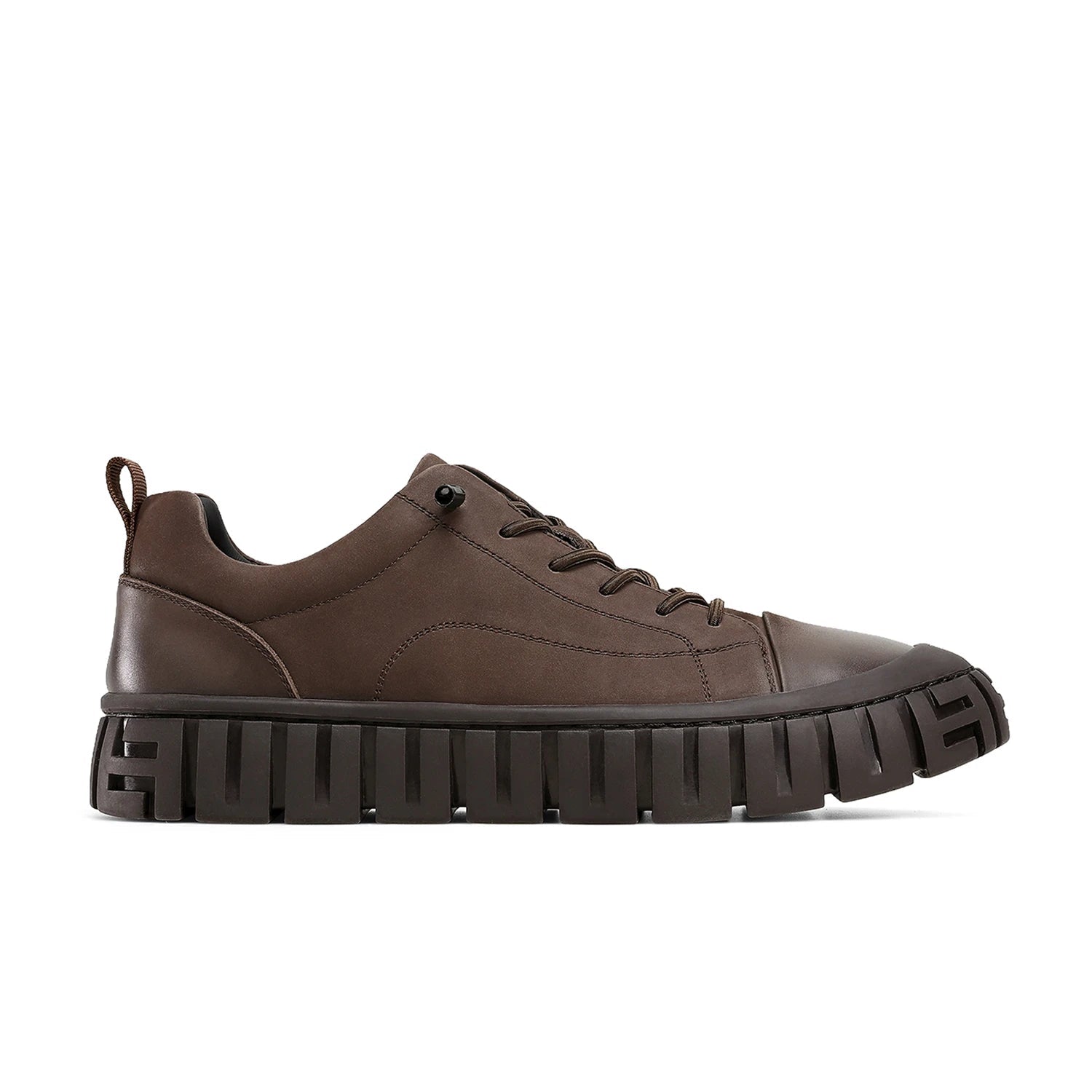 Chunky Sole Leather Sneakers