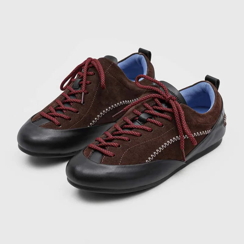 Faux Nubuck Solid Lace-Up Sneakers