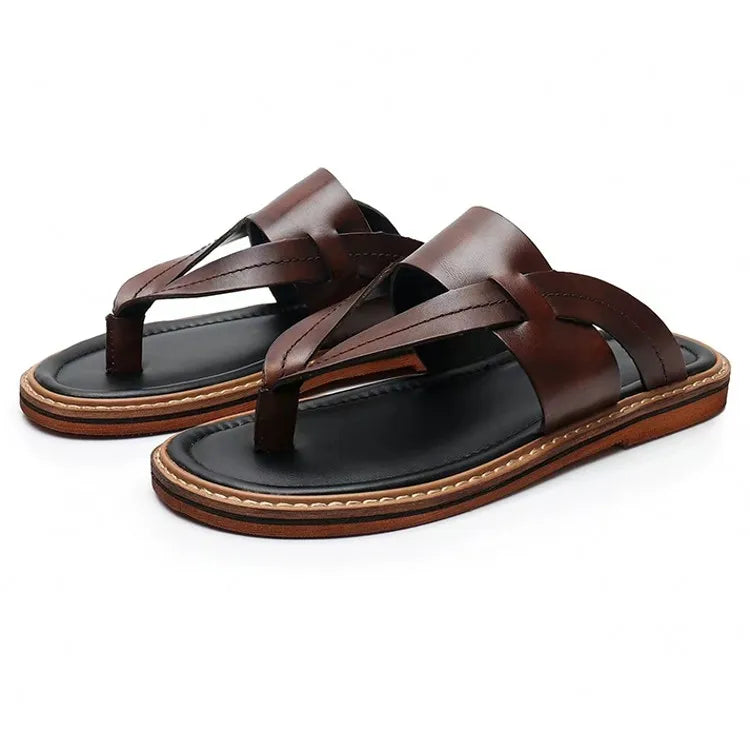 Vintage Cow Leather Slippers