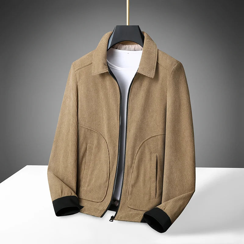 Casual Solid Corduroy Fit Jacket