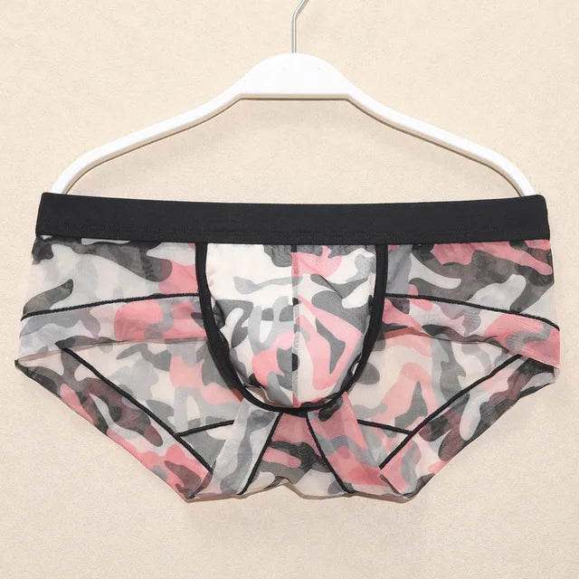 Transparent Printed Pattern Nylon Boxer