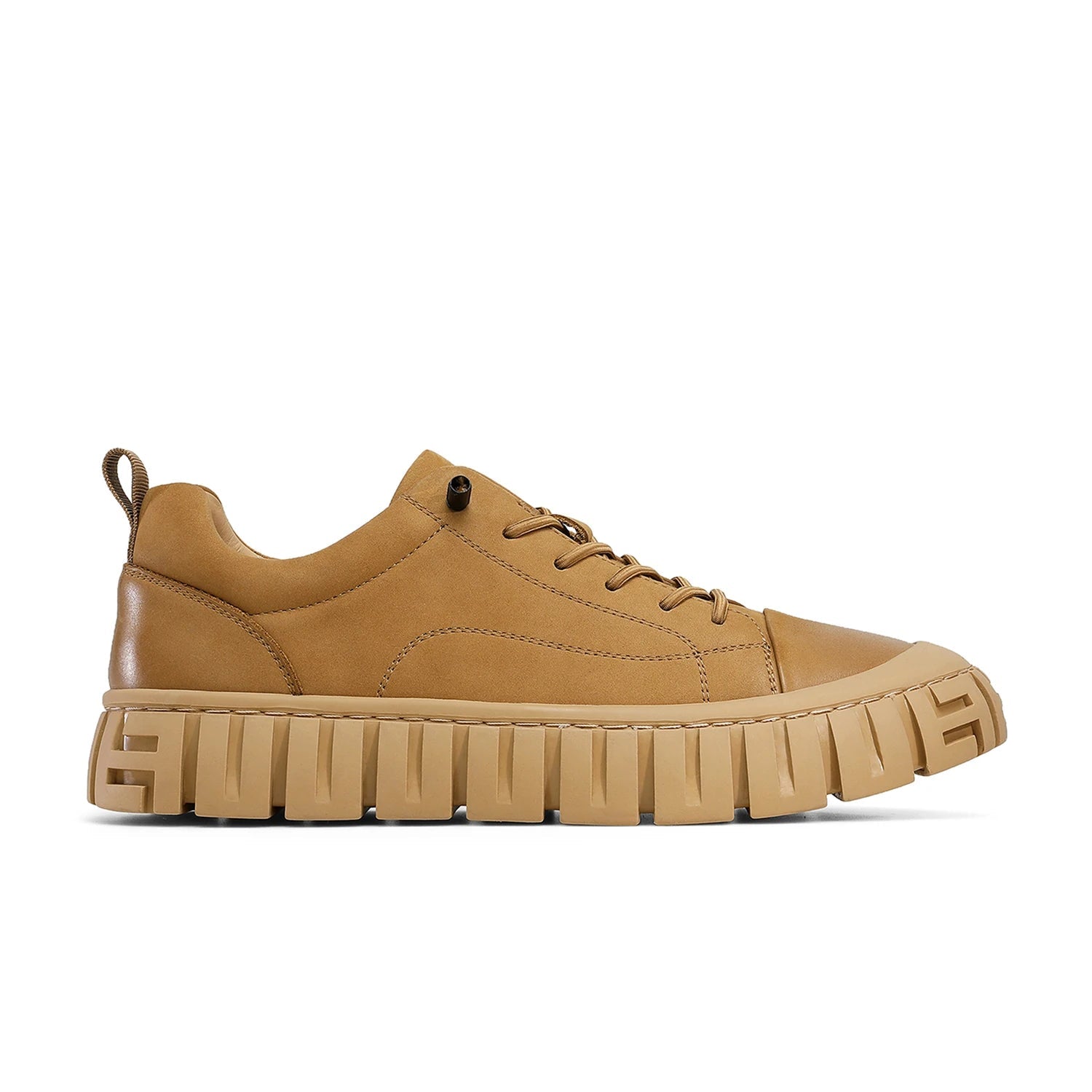 Chunky Sole Leather Sneakers