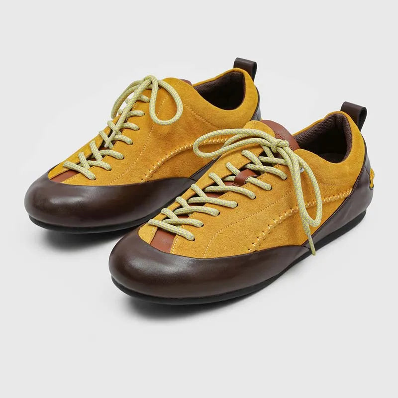 Faux Nubuck Solid Lace-Up Sneakers