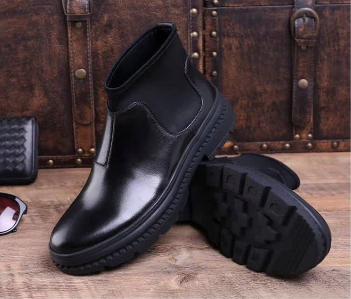 Black Slip On Men Chelsea Boots - FanFreakz