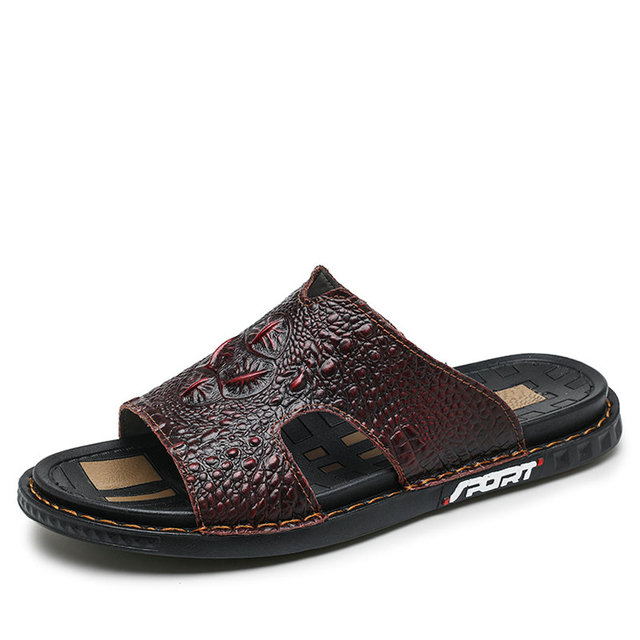 Casual Leather Men Slipper Sandal