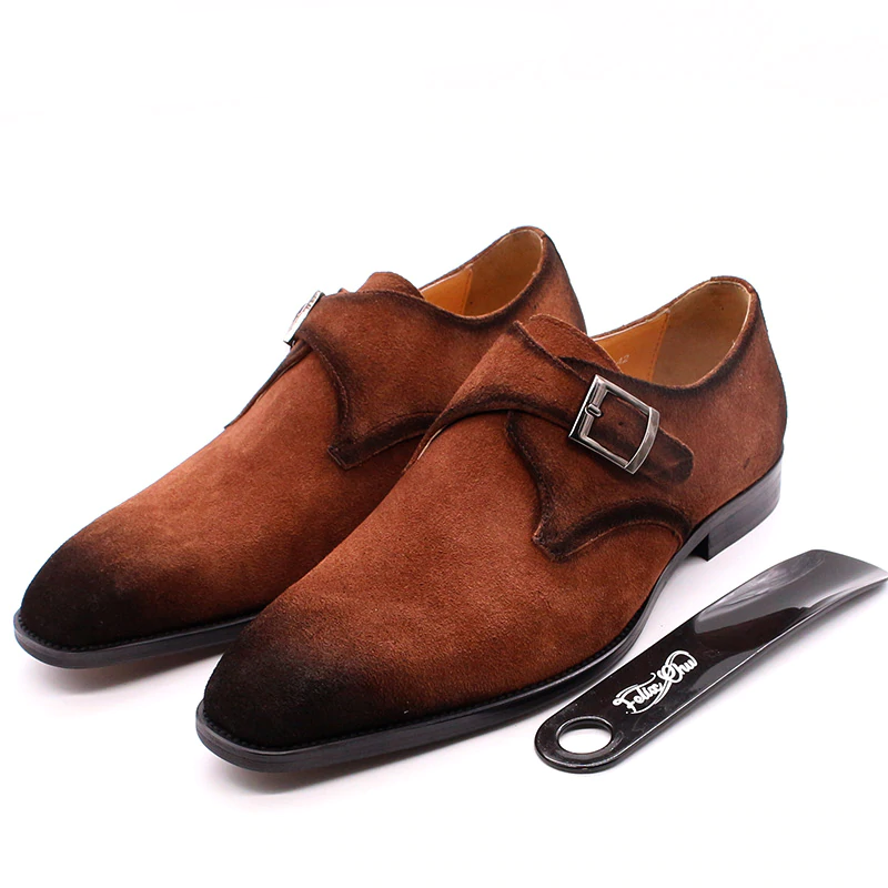 Cow Suede Classic Brown Formal Shoes