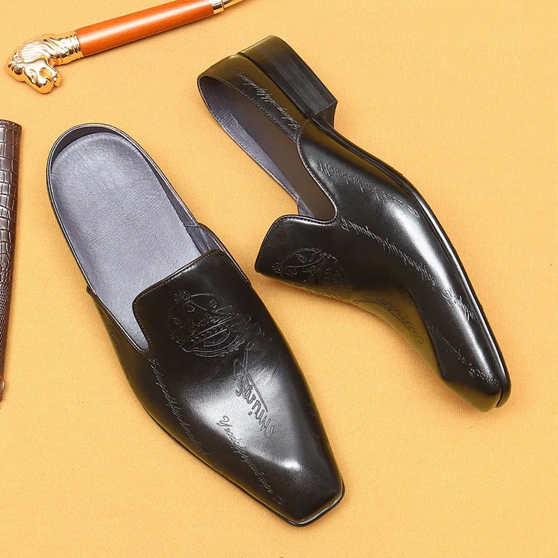 Pigskin Genuine Leather Mules Shoes