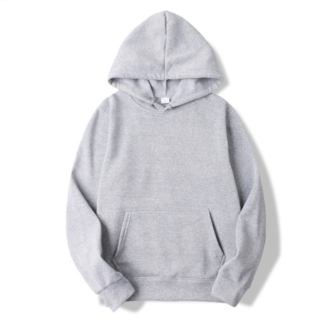 Pocket Solid Soft Casual Hoodies